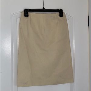 Vintage Ralph Lauren Cream Midi Skirt Size 2